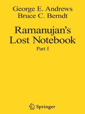 cover image of Ramanujan's Lost Notebook, Part I